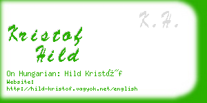 kristof hild business card